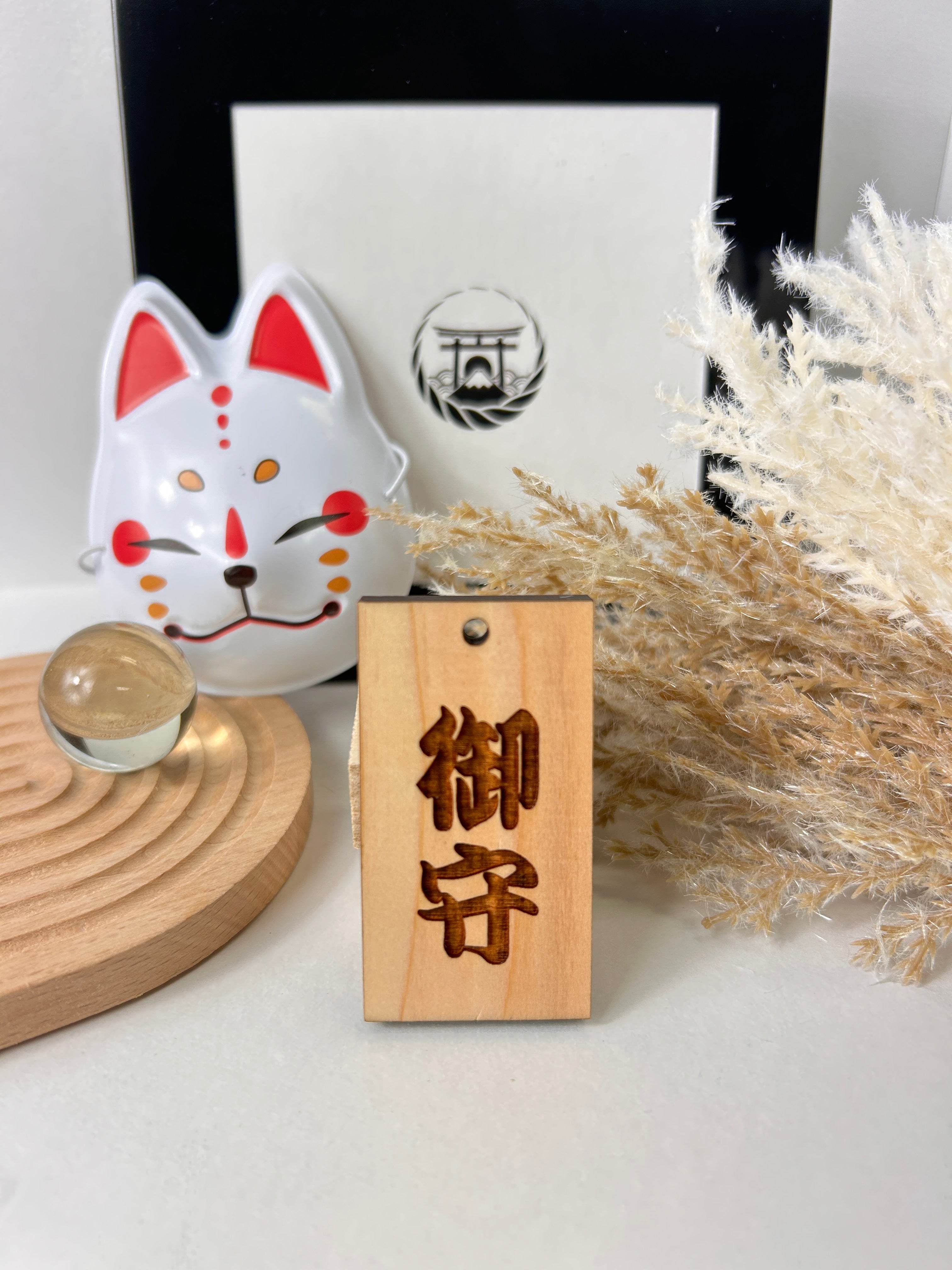 Wooden charm card (OMAMORI)