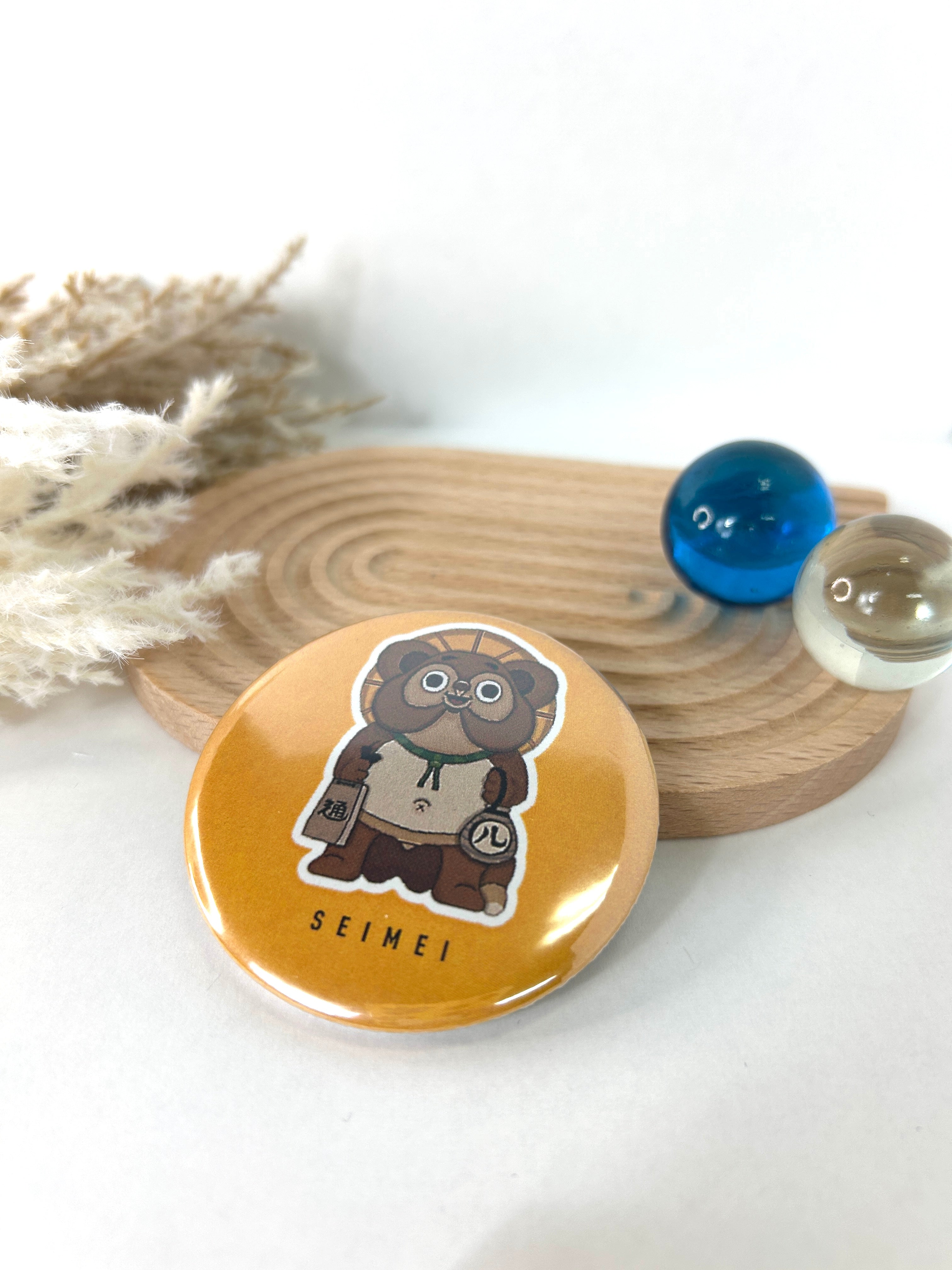 Original badge (TANUKI YELLOW)32mm