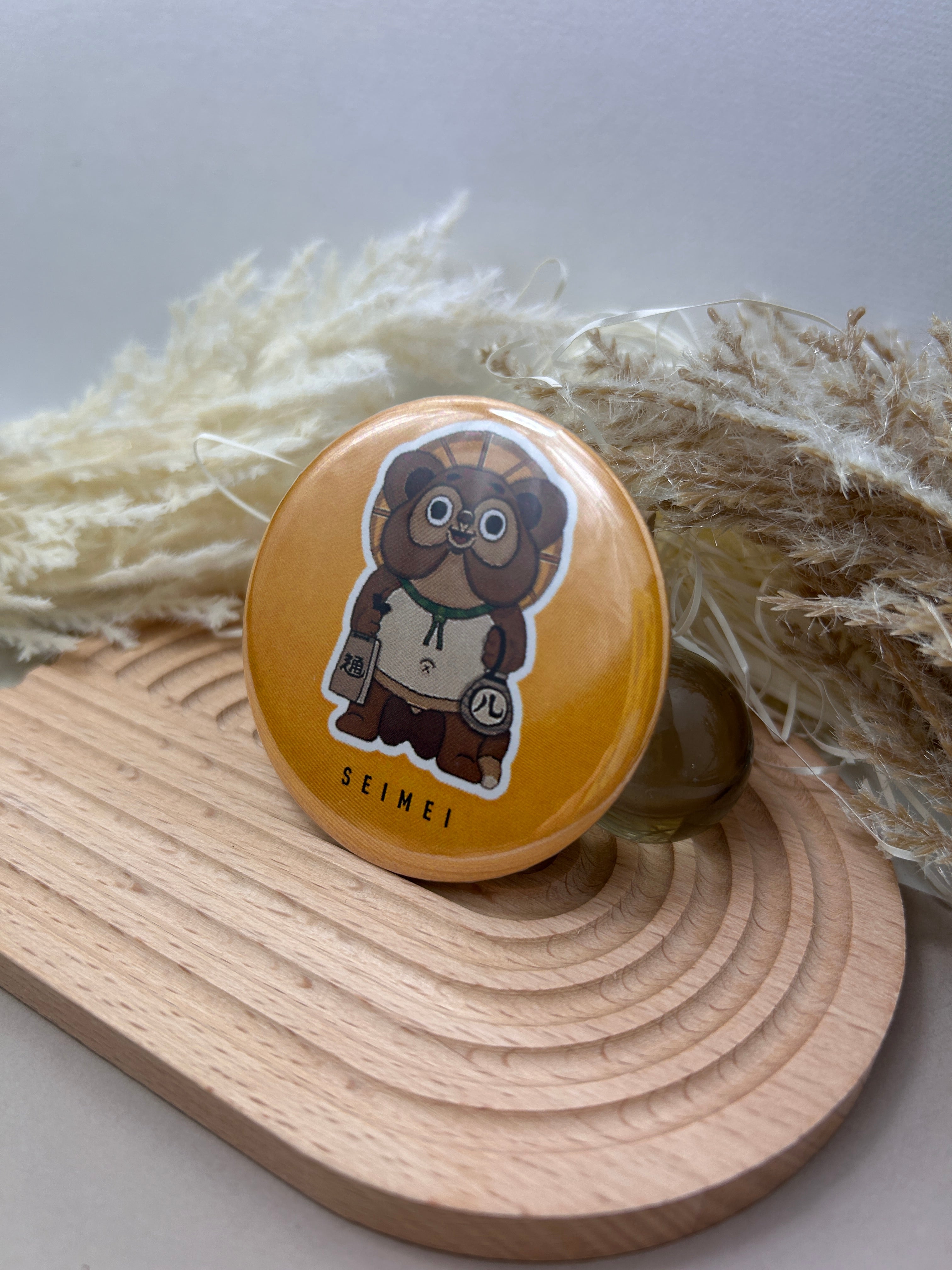 Original badge (TANUKI YELLOW)32mm