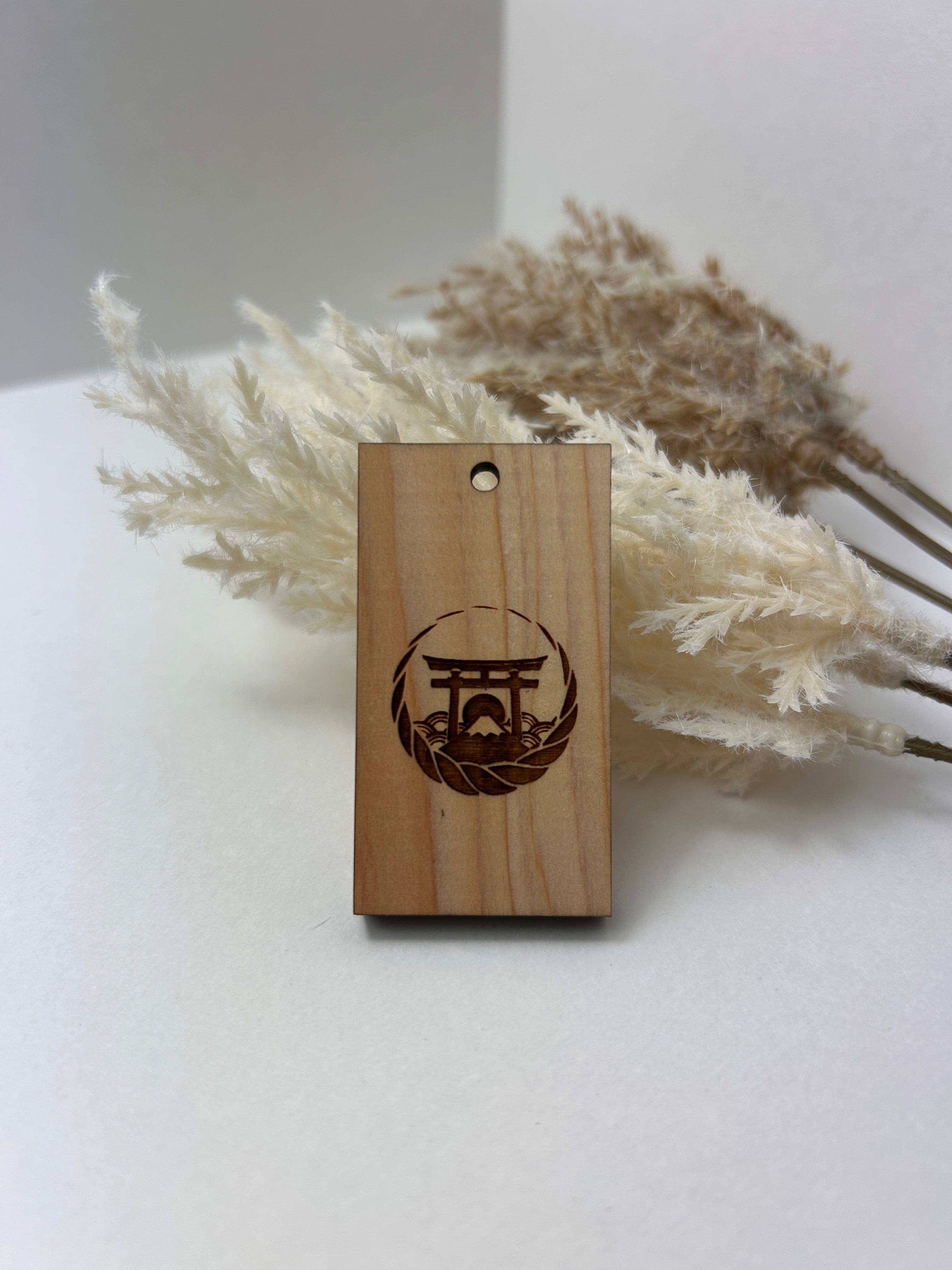 Wooden charm card (OMAMORI)